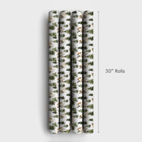 Dog Holiday Wrapping Paper, English Bulldog Christmas Wrapping Paper, Pine Tree Winter Gift Wrap, Bulldog Gift Wrap, Present for Dog Lovers