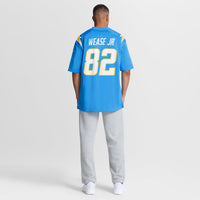 Los Angeles Chargers Theo Wease Jr. Powder Blue Team Game Jersey