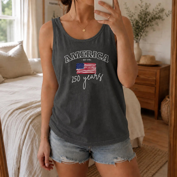 America 250 Years Tank Top | Vintage 1776-2026 Anniversary Design | Soft Breathable Unisex Fit | Patriotic 4th of July Gift