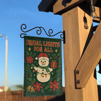 Winter Snowman Poinsettia Yard Banner, Equal Lights for All Garden Flag, Festive Christmas Holiday Lawn Decor, Seasonal Outdoor Flag