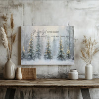 Christian Christmas Canvas, Glory to God Luke 2 14 Scripture Canvas Art, Religious Holiday Canvas Print, Winter Faith Home Decor Present
