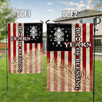 250 Years of Blessing Garden Flag | 1776-2026 Americana Christian Cross | Double-Sided Polyester | Patriotic Faith Gift for Yard Decor