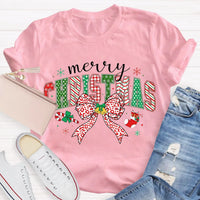 Adorable Holiday Educator Shirt, Merry Christmas Teacher T-Shirt, School Teacher Graphic Tee, Winter Christmas Teacher Shirt, Teacher Xmas Present