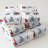 Waving Santa Claus Gift Wrap, Wheelchair Santa Wrapping Paper, Watercolor Inclusive Christmas Wrapping Paper, Adaptive Holiday Gift Wrap