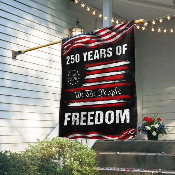 250 Years of Freedom Garden Flag | 1776-2026 Semiquincentennial | We The People Patriotic Decor | Double-Sided Weather-Resistant