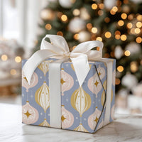Retro Ornament Gift Wrap, Mid Century Modern Christmas Wrapping Paper, MCM Christmas Wrapping Paper, Vintage Holiday Gift Wrap Paper Roll
