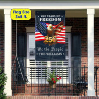 Personalized American Flag Garden Flag | 250 Years of Freedom Eagle Design | Double-Sided Polyester | Patriotic Home Decor Gift