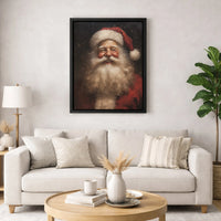 Classic Santa Portrait Canvas Print, Vintage Santa Claus Canvas Art, Christmas Wall Decor, Holiday Canvas Art, Festive Xmas Home Decor Present