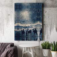 Three Wise Men Bethlehem Star Wall Art, Nativity Scene Canvas Print, Watercolor Christian Canvas Decor, Religious Christmas Holiday Decor