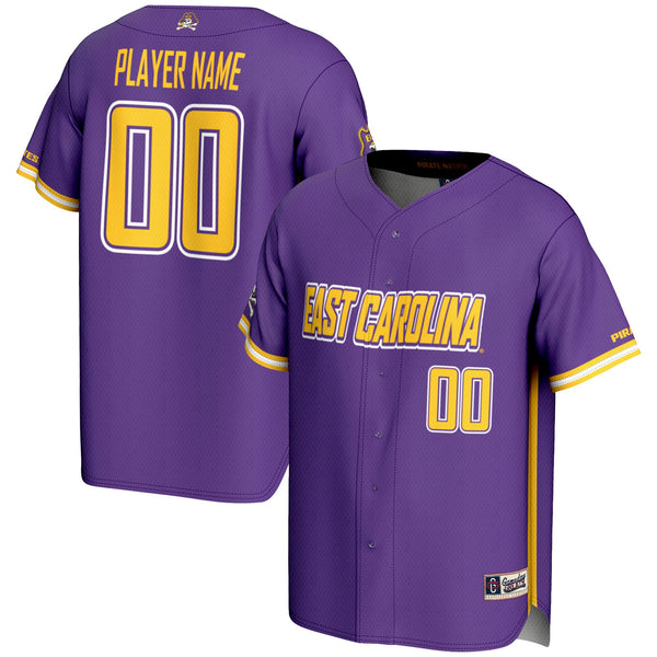 ECU Pirates GameDay Greats NIL Pick-A-Player Lightweight Baseball Jersey - Purple