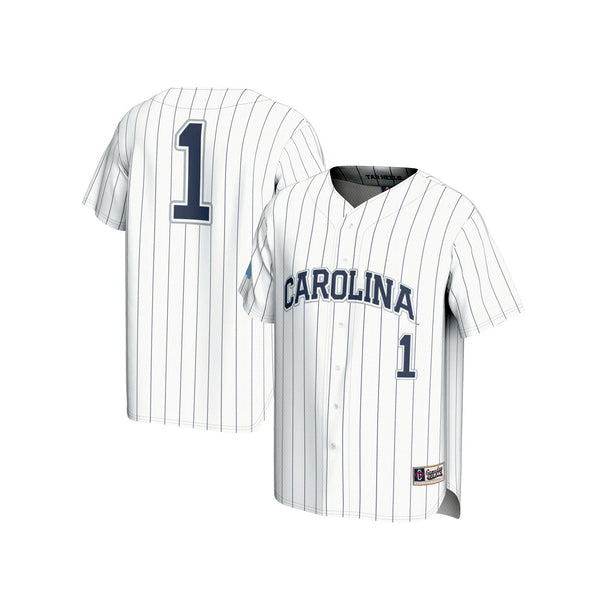 #1 North Carolina Tar Heels GameDay Greats Lightweight Baseball Fashion Jersey - White