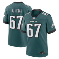 Philadelphia Eagles John Ojukwu Midnight Green Team Game Jersey
