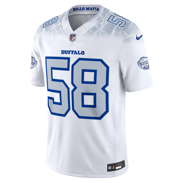 Buffalo Bills Matt Milano Nike White 2025 Rivalries Collection Stitched Limited Jersey