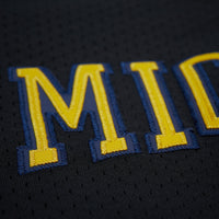 Michigan Wolverines On The Clock Full-Button Fashion Jersey - Black