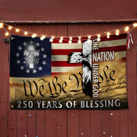 250 Years of Blessing Patriotic House Flag | 1776-2026 Eagle Cross Design | Double-Sided UV-Resistant Polyester | Americana Home Decor Gift