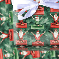 Humorous Meditating Santa Gift Wrap, Yoga Santa Claus Wrapping Paper, Zen Christmas Wrapping Paper, Adorable Holiday Gift Wrap, Xmas Present Paper