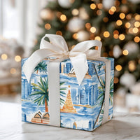 Sydney Opera House Gift Wrap, Australian Christmas Wrapping Paper, Tropical Palm Tree Holiday Wrapping Paper, Aussie Summer Gift Wrap Roll