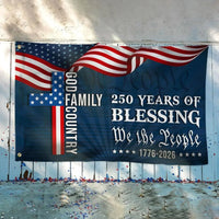 We The People American Flag | 250 Years Blessing 1776-2026 | Weather-Resistant Polyester | Patriotic Home & Garden Décor