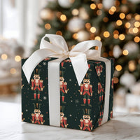 Holiday Soldier Gift Wrap, Nutcracker Christmas Wrapping Paper, Vintage Nutcracker Wrapping Paper, Traditional Holiday Wrapping Paper