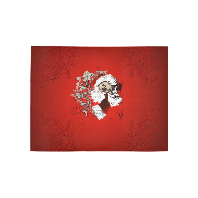Vintage Christmas Holiday Hallway Runner, Santa Claus Runner Rug, Festive Winter Kitchen Mat, Non-Slip Area Rug, Seasonal Decor