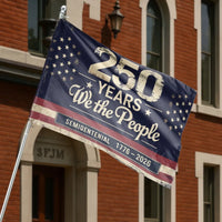 250 Years We the People House Flag | Semiquincentennial 1776-2026 Vintage American Stars Design | Double-Sided Weather-Resistant Outdoor Flag | Patriotic Gift for American History Fans
