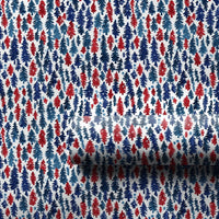 Red and Blue Forest Gift Wrap, Watercolor Pine Tree Wrapping Paper, Winter Holiday Tree Wrapping Paper Roll, Rustic Christmas Present Wrap