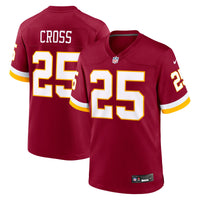 Washington Commanders Nick Cross Burgundy Team Game Jersey