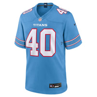 Tennessee Titans Owen Pappoe Light Blue Team Game Jersey