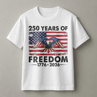 250 Years of Freedom T-Shirt | Patriotic American Eagle 1776-2026 Graphic | Premium Soft Cotton | Unisex USA Independence Day Gift for Adults