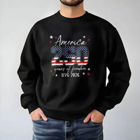 Patriotic 250 Years of Freedom Sweatshirt | American Flag 1776-2026 Design | Unisex Crewneck Pullover | USA Sestercentennial Collector's Gift
