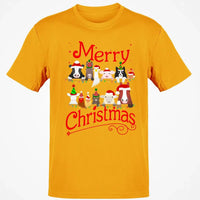 Merry Christmas Graphic Tee, Christmas Is Coming Farm Animals Shirt, Unisex Holiday Season T-Shirt, Adorable Animal Lover Christmas T-Shirt
