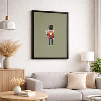 Winking Soldier Holiday Canvas Print, Nutcracker Martini Canvas Wall Art, Christmas Cocktail Wall Decor, Festive Nutcracker Canvas Art