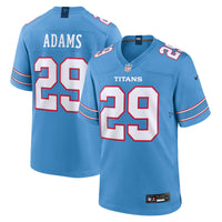 Tennessee Titans Tony Adams Light Blue Team Game Jersey