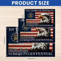250 Years of Freedom American Flag | Semiquincentennial 2026 Eagle Design | Double-Sided Polyester House Flag | Patriotic Gift