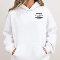 America 250 Year Anniversary Hoodie | 1776 Patriotic Flag Design | Soft Cotton-Polyester Blend | Gift for History Lovers