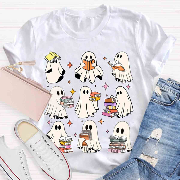 Reading Ghosts Teacher Vintage T-Shirt