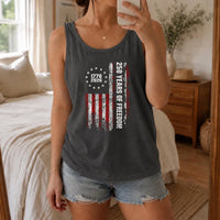 USA 250th Anniversary Tank Top | Distressed American Flag 1776-2026 250 Years of Freedom | Premium Lightweight Breathable Fabric | Patriotic 4th of July Gift