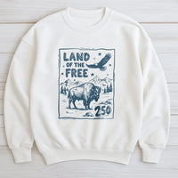250 Years Of Freedom Sweatshirt | USA 250th Anniversary Patriotic Eagle & Bison Art | Soft Cotton Poly Blend | 4th Of July Gift for Patriots