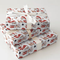 Poker Santa Gift Wrap, Santa Playing Cards Wrapping Paper, Watercolor Card Player Christmas Wrapping Paper, Vegas Holiday Gift Wrap Roll