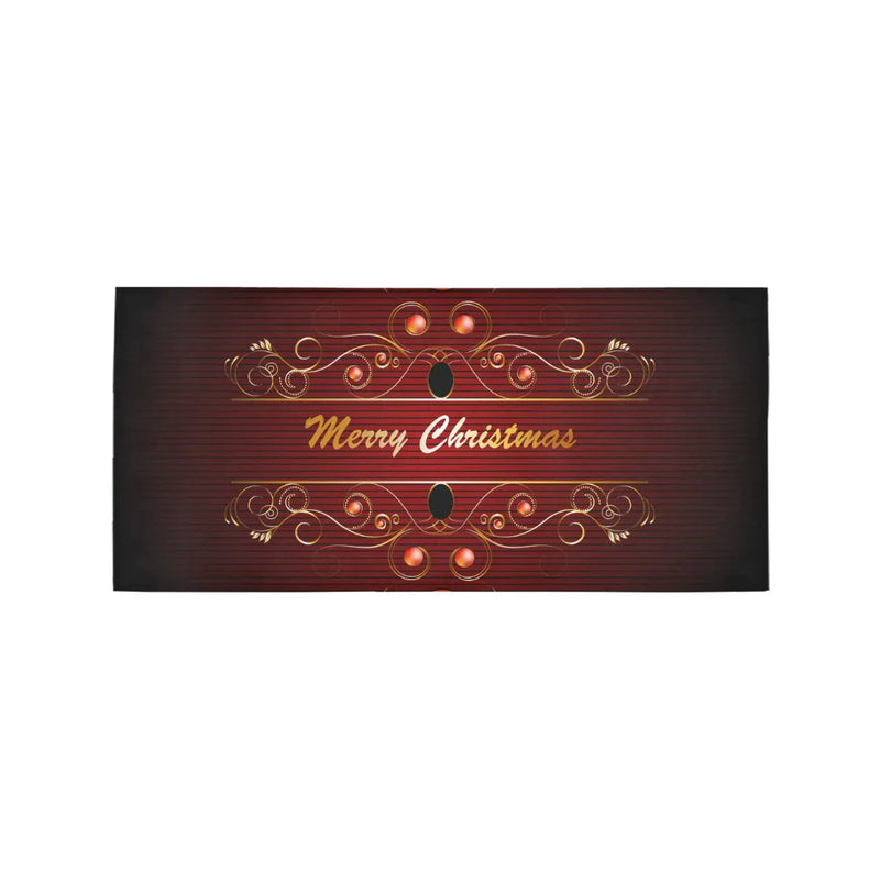 Vintage Holiday Hallway Runner Rug, Merry Christmas Runner Rug, Ornate Festive Floor Runner Rug, Winter Kitchen Runner Rug, Xmas Home Decor