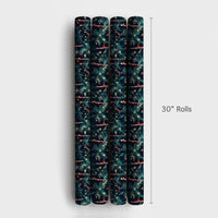 Palm Tree Holiday Gift Wrap, Tropical Christmas Wrapping Paper, Coastal Mele Kalikimaka Wrapping Paper, Beach Theme Holiday Wrapping Paper