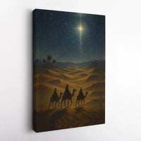 Three Wise Men Star of Bethlehem Canvas Print, Nativity Scene Canvas Art, Christmas Holiday Wall Decor, Religious Digital Download Present
