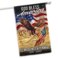 God Bless America Garden Flag | 1776-2026 Semiquincentennial 250 Years | Double-Sided Patriotic Eagle Flag | Weather-Resistant Outdoor Decor
