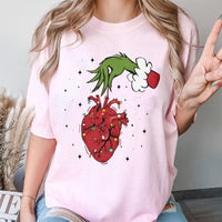 Medical Holiday Lights Graphic Tee, Anatomical Heart Christmas T-Shirt, Festive Nurse Christmas Shirt, Healthcare Doctor ER Holiday Top