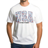 Patriotic USA Sweatshirt | 250 Years of Freedom Floral Design | Cozy Crewneck Pullover | Fourth of July Gift for Women