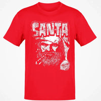 Dark Spooky Christmas Graphic Tee, Santa Horror T-Shirt, Scary Killer Santa Clause Shirt, Creepy Holiday Season Slasher Top
