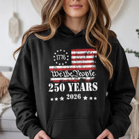 1776 American Flag Hoodie | We The People 250 Years 2026 Vintage Design | Premium Cotton-Polyester Blend | Patriotic Gift for History Lovers