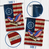 250 Years of Freedom Garden Flag | We The People Patriotic Eagle 1776-2026 | Double-Sided Polyester | Semiquincentennial Decor Gift