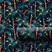 Palm Tree Holiday Gift Wrap, Tropical Christmas Wrapping Paper, Coastal Mele Kalikimaka Wrapping Paper, Beach Theme Holiday Wrapping Paper