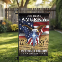 Patriotic American Garden Flag | 250 Years of Freedom 1776-2026 Design | Weather-Resistant Polyester | Commemorative Yard Decor Gift for Patriots